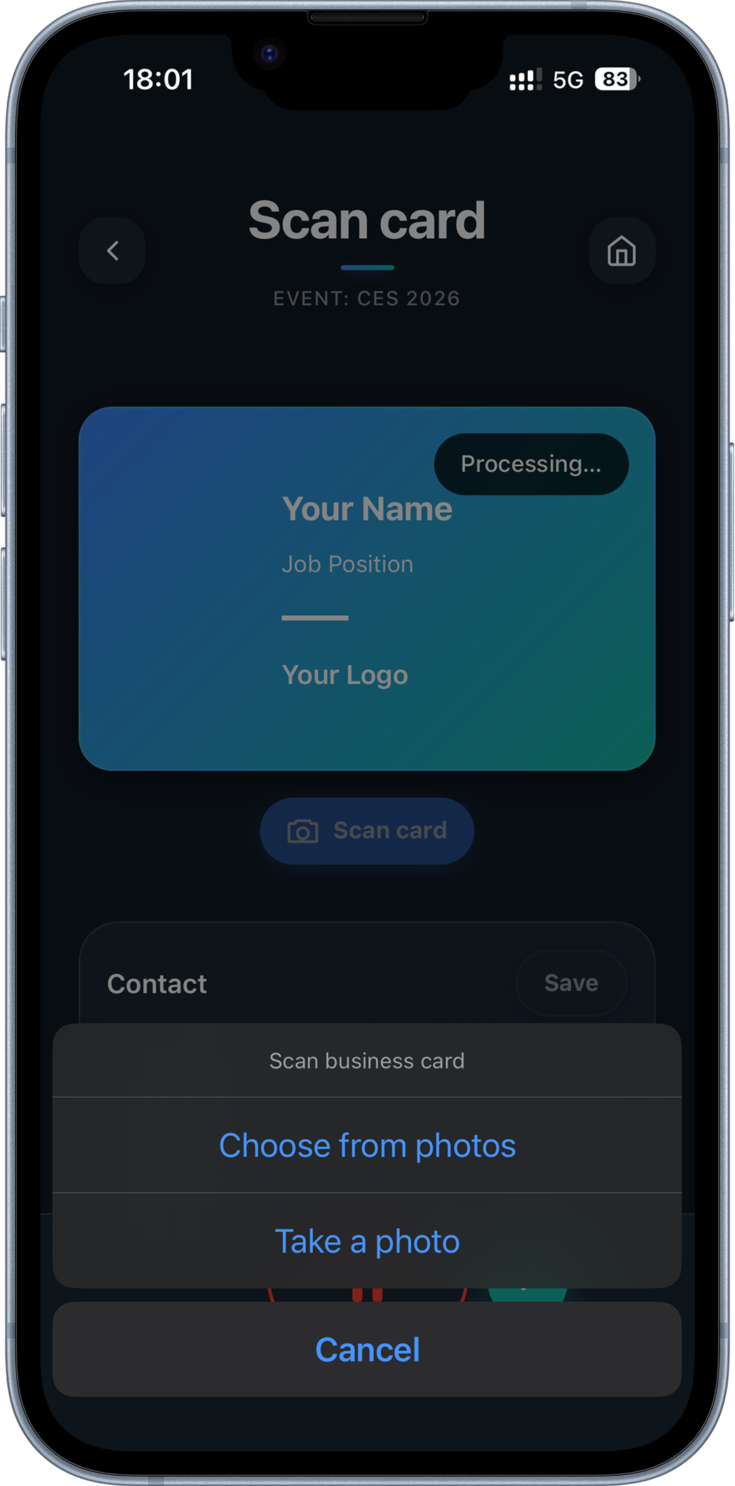 ThreadLoop app on iPhone